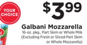 ShopRite Mozzarella offer