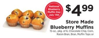 ShopRite Store made blueberry muffins offer