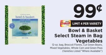 ShopRite Select steam in bag vegetables offer