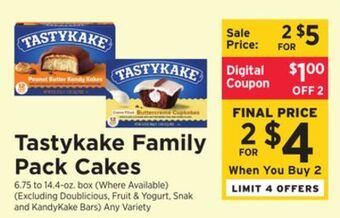 ShopRite Family pack cakes offer