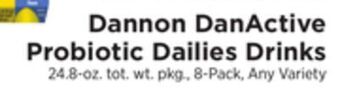 ShopRite Danactive probiotic dailies drinks offer