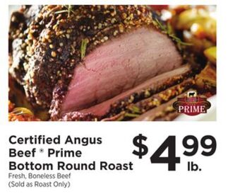 ShopRite Prime bottom round roast offer
