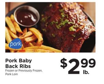 ShopRite Pork baby back ribs offer