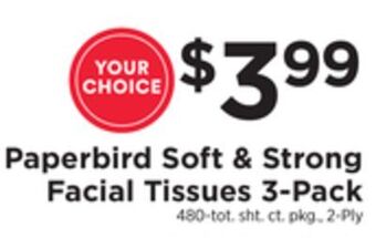 ShopRite Soft & strong facial tissues 3-pack offer