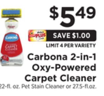 ShopRite 2-in-1 oxy-powered carpet cleaner offer
