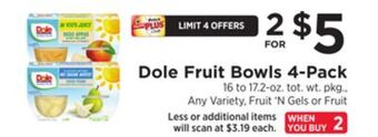 ShopRite Fruit bowls 4-pack offer