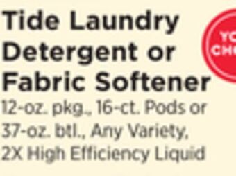 ShopRite Laundry detergent or fabric softener offer