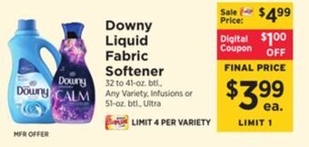 ShopRite Liquid fabric softener offer