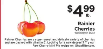 ShopRite Rainier cherries offer