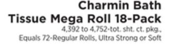 ShopRite Bath tissue mega roll 18-pack offer