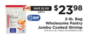 ShopRite 2-lb. bag jumbo cooked shrimp offer