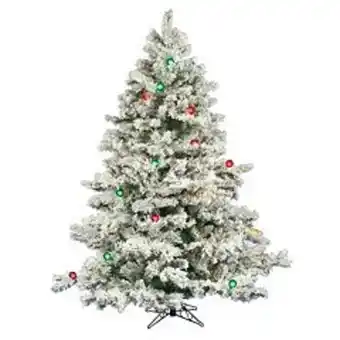 Kohl's Vickerman 6.5-ft. multicolor led pre-lit flocked alaskan pine artificial christmas tree offer