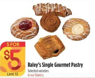 Raley's Raley's Single Gourmet Pastry offer