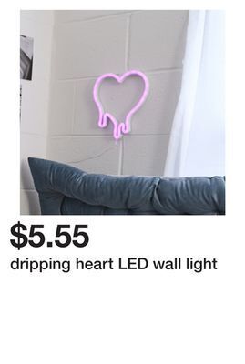 Five Below Dripping heart led wall light offer