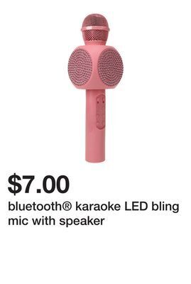 Five Below Bluetooth® karaoke led bling mic with speaker offer