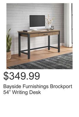 Costco Bayside furnishings brockport 54 writing desk offer