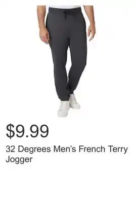 Costco 32 degrees men's french terry jogger offer
