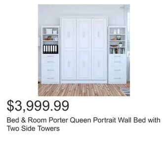 Costco Bed & room porter queen portrait wall bed with two side towers offer