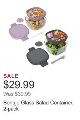 Costco Bentgo glass salad container, 2-pack offer