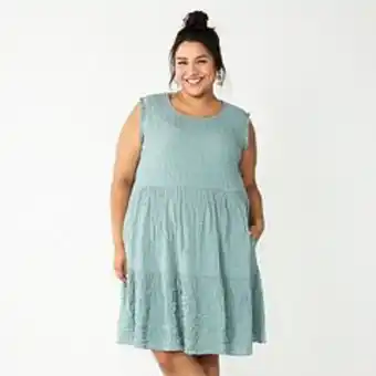 Kohl's Plus size sonoma goods for life® puckered tiered dress offer