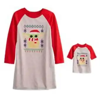 Kohl's Girls 4-10 jammies for your families® star wars the mandalorian grogu aka baby yoda nightgown & doll gown set offer