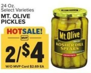 Food Lion 24 Oz. Select Varieties MT. OLIVE PICKLES offer