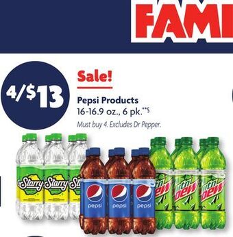 Family Dollar Pepsi products offer