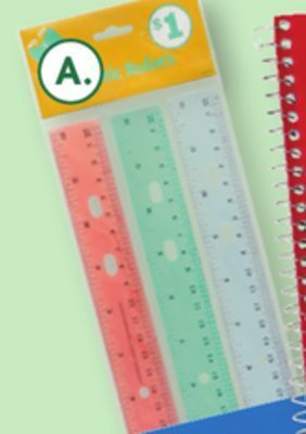 Family Dollar Plastic rulers offer