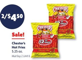 Family Dollar Chester's hot fries offer
