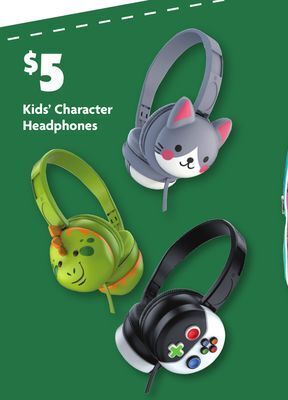 Family Dollar Kids' character headphones offer
