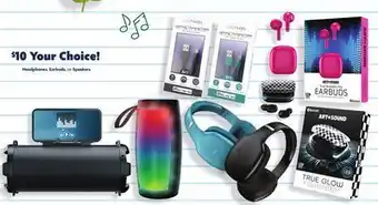 Family Dollar Headphones, earbuds, or speakers offer