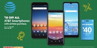 Family Dollar All at & t smartphones offer