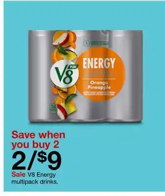 Target V8 energy multipack drinks offer