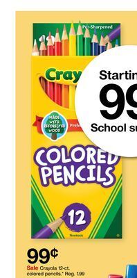 Target Crayola 12-ct. colored pencils offer