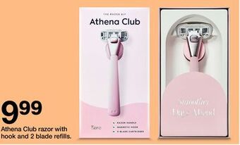 Target Athena club razor with hook and 2 blade refills offer