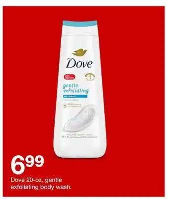 Target Dove 20-oz. gentle exfoliating body wash offer