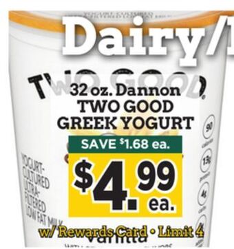 Dearborn Market Dannon two good greek yogurt offer