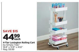 Michaels 4-tier lexington rolling cart offer