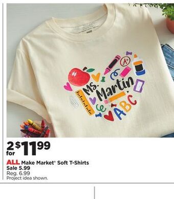 Michaels All make market® soft t-shirts offer