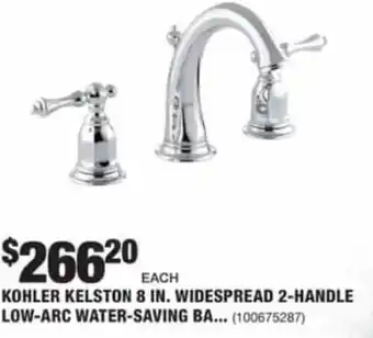 The Home Depot Kohler Kelston 8 In. Widespread 2-Handle Low-Ar offer