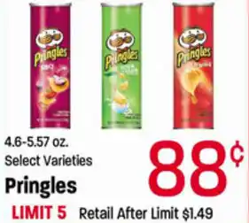 Ridleys Family Markets Pringles 4.6-5.57 oz offer