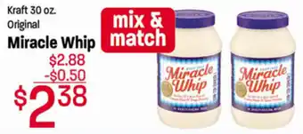 Ridleys Family Markets Miracle Whip 30 oz offer