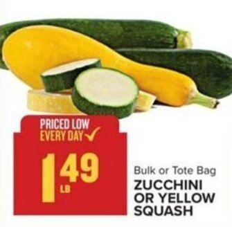 Food Lion Bulk or Tote Bag ZUCCHINI OR YELLOW SQUASH offer