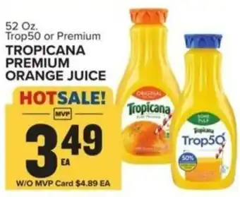 Food Lion 52 Oz. Trop50 or Premium Tropicana Premium Orange Juice offer