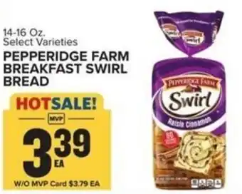 Food Lion 14-16 Oz. Select Varieties PEPPERIDGE FARM BREAKFAST SWIRL BREAD offer