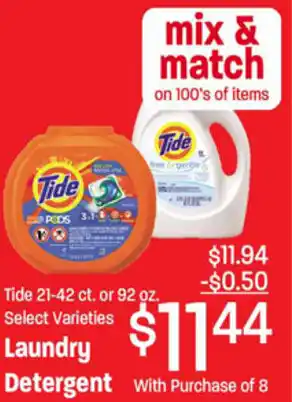 Ridleys Family Markets Tide Laundry Detergent 92 oz offer