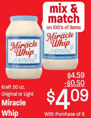 Ridleys Family Markets Miracle Whip offer