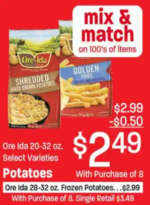Ridleys Family Markets Ore Ida Potatoes 20-32 oz offer