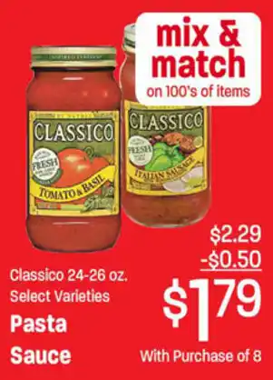 Ridleys Family Markets Pasta Sauce 24-26 oz offer