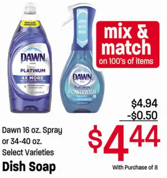 Ridleys Family Markets Dawn 16 oz Dish Soap offer